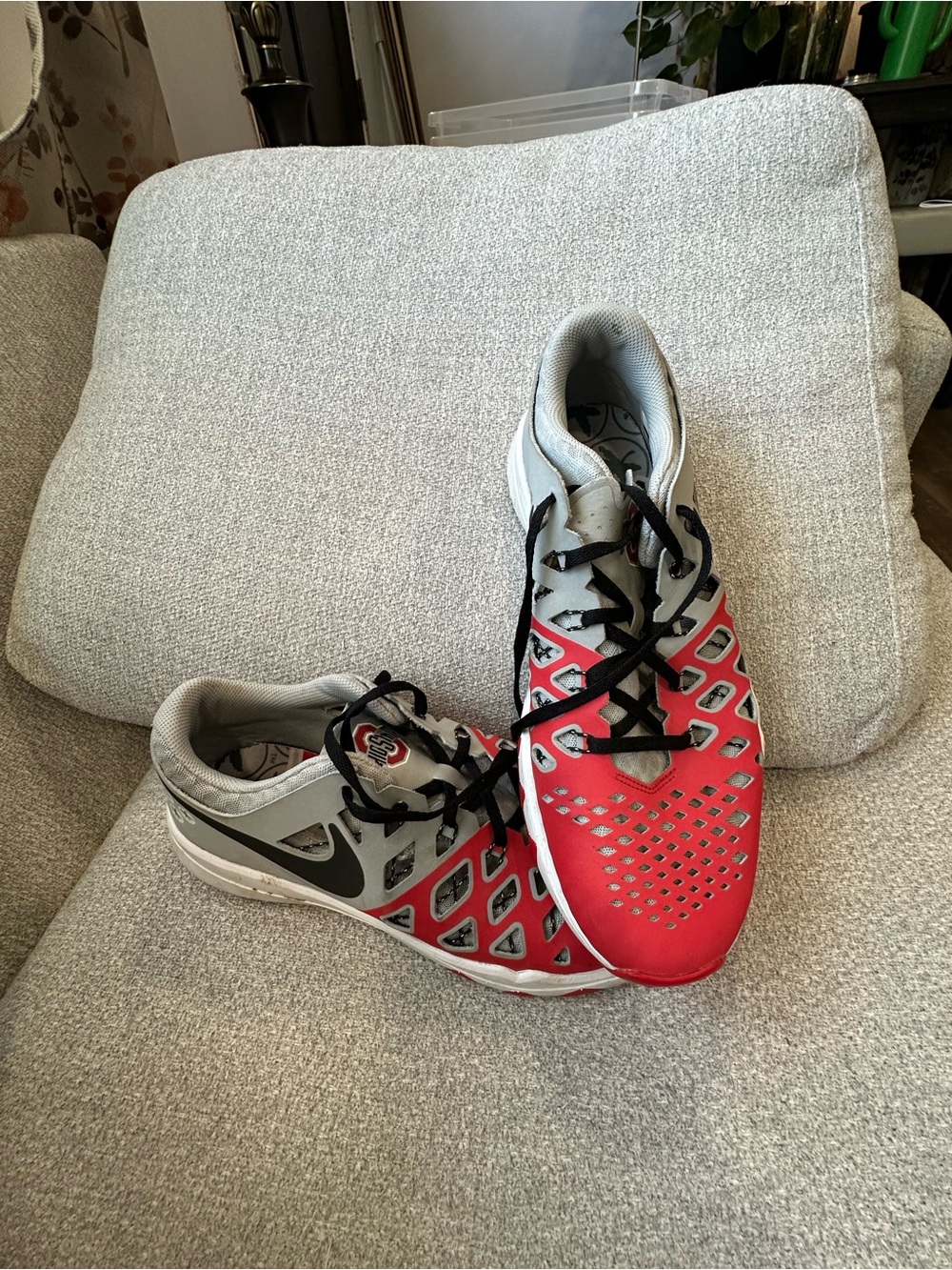 OSU Nike Red and Gray Performance Training Shoes